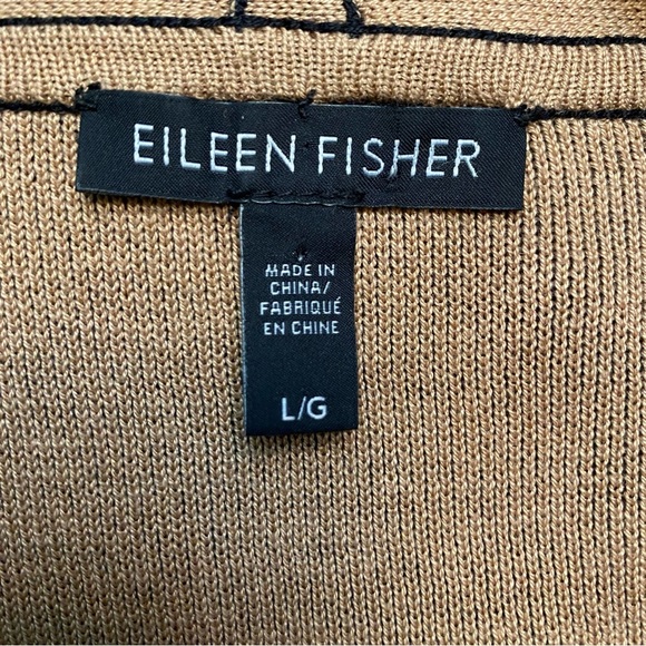 Eileen Fisher Silk & Organic Cotton Cascading Front Cardigan Black Reversible - Picture 10 of 14